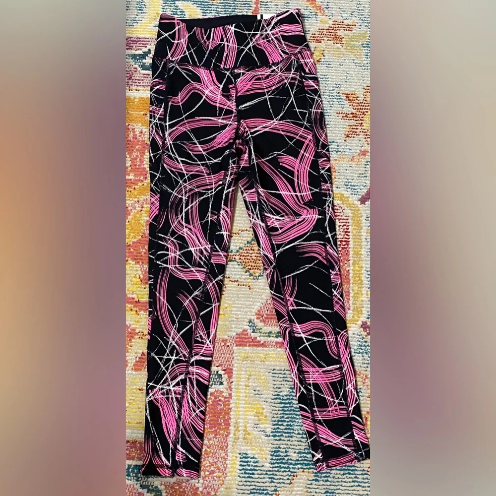 NWT DKNY Electric Shock Print High Waist Legging. - Picture 4 of 9